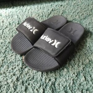 Hurley Kids Black Slides Size 2